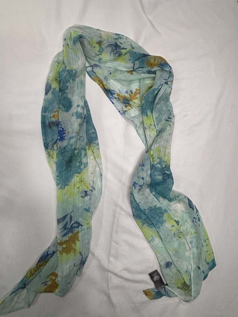 Vince Camuto Watercolor Floral Plisse Lightweight Scarf